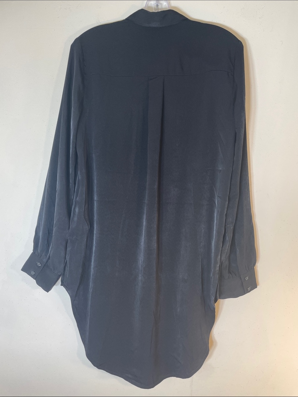 Express Black Long-Sleeve Tunic Button-Up Shirt Dress. M. NWT. - Picture 6 of 6